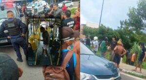 Ladrão de ônibus que esfaqueou trabalhadora “recebe lição” de moradores no Novo Aleixo; Veja Vídeo!